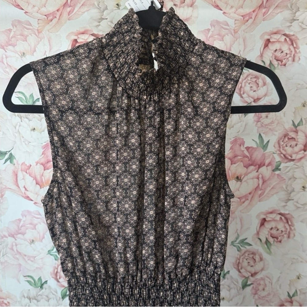 Misa Los Angeles Black and Brown High Low Dress- NWOT - Picture 4 of 8